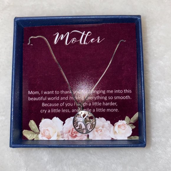 Mother  Mom tree of life necklace NIB - Picture 2 of 3